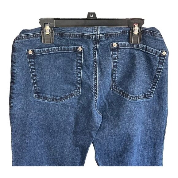 Indigo Blue Maternity Bootcut/Flare Leg Jeans~Size XS~Dark Wash Denim L5 22 - Picture 5 of 11